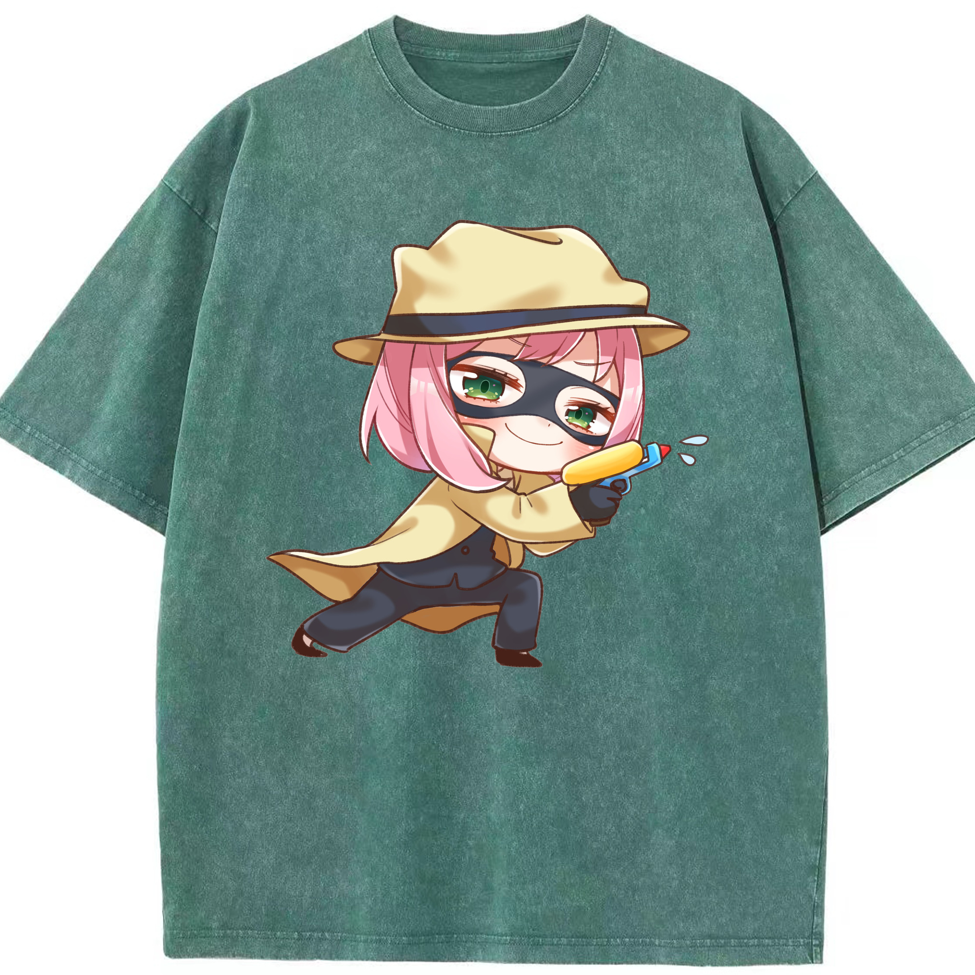 （画像用） SPY×FAMILY间谍家家酒 綿100% ヴィンテージ風 半袖Tシャツ（フロントプリント）